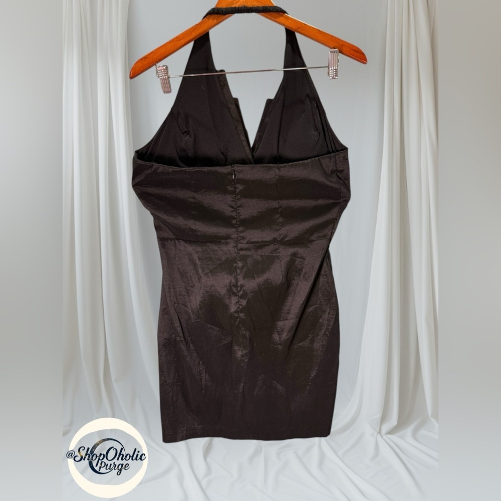 Black Dress with Ruffle Detail Sz L - Picture 2 of 7